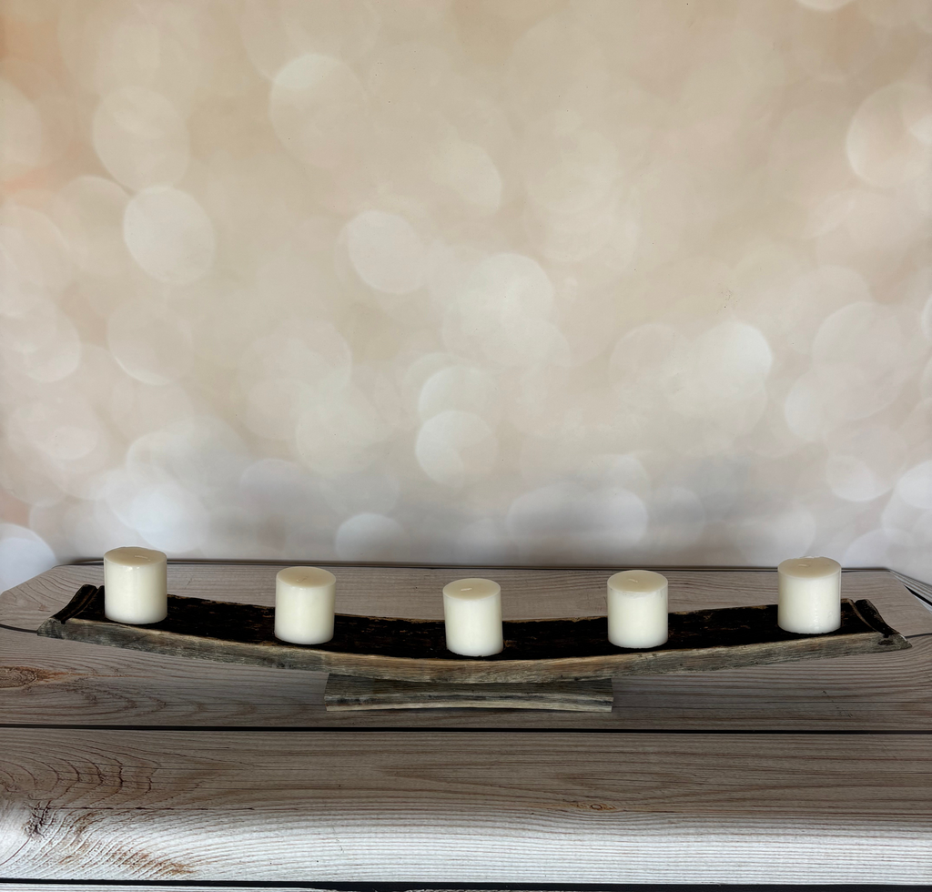 Stave with candle holder.