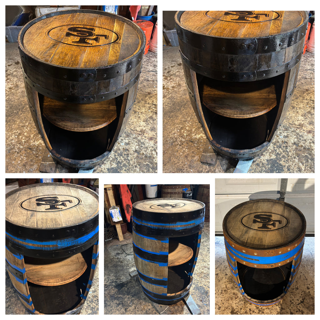 Open Front Whiskey Barrel