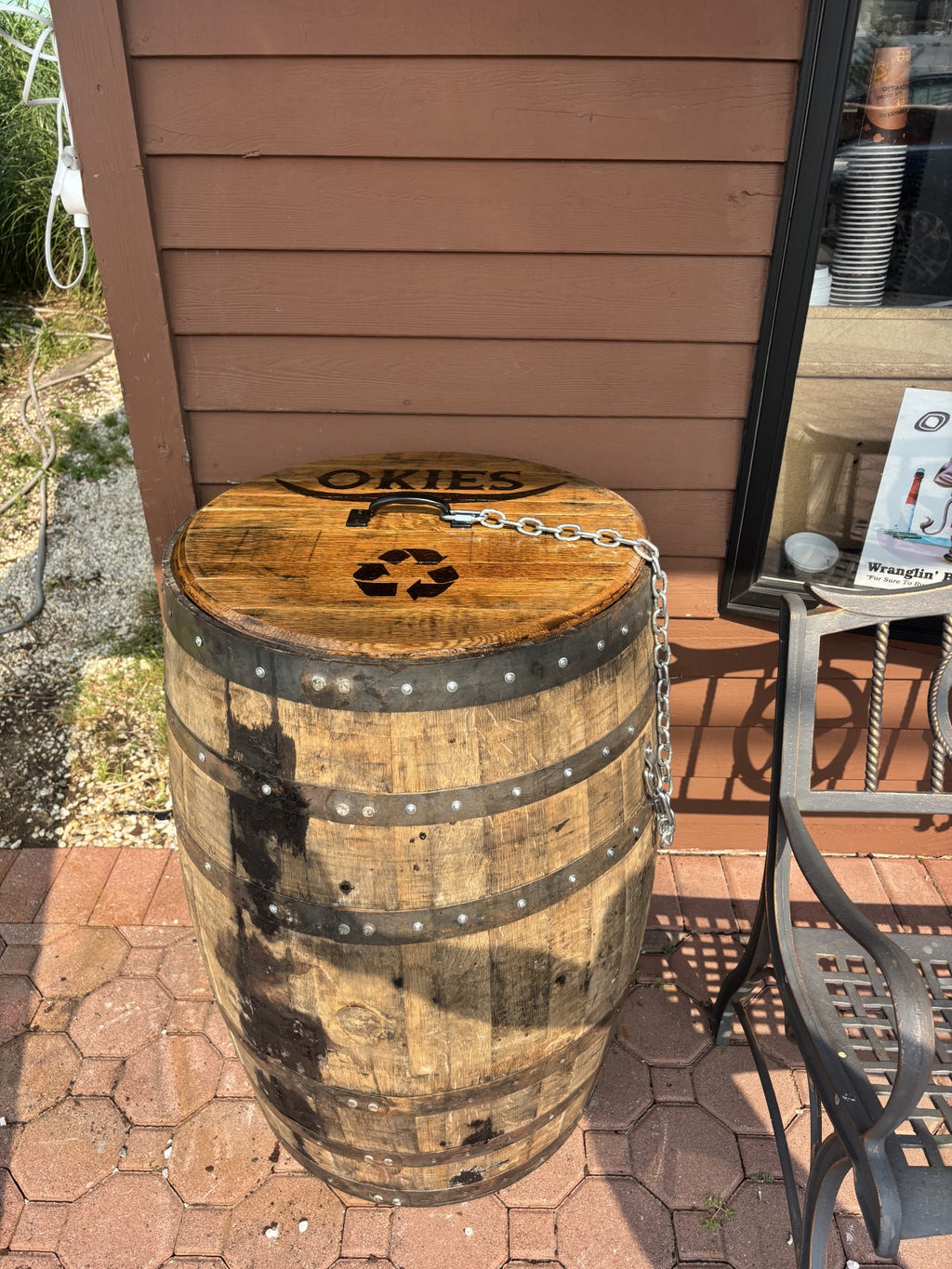 Barrel Garbage Can