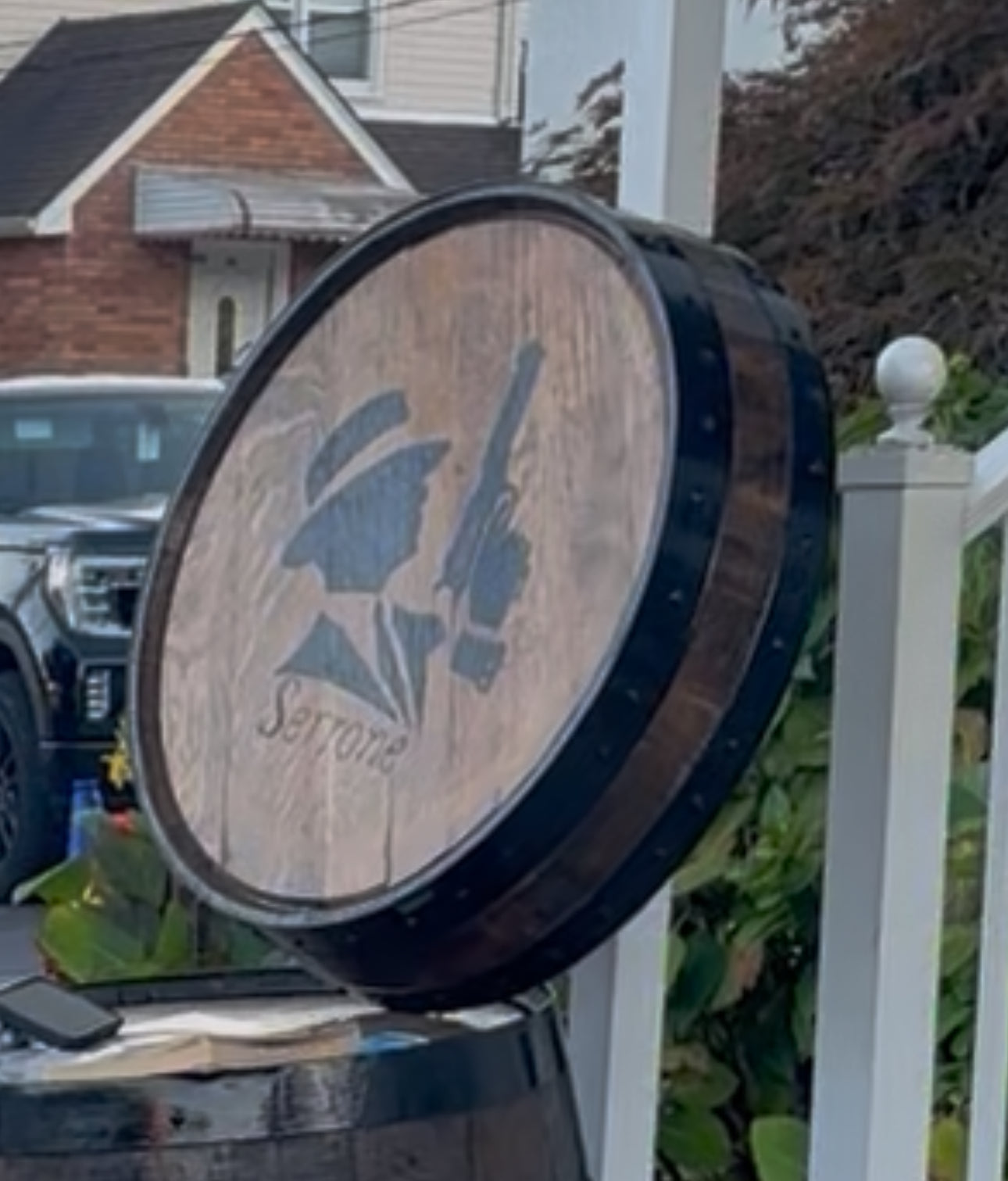 Barrel Head with 6 Inch Base