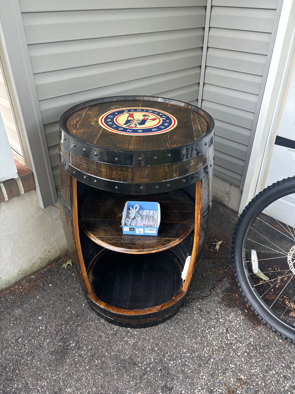 Open Front Whiskey Barrel