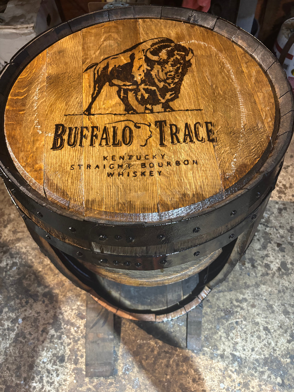 Open Front Whiskey Barrel