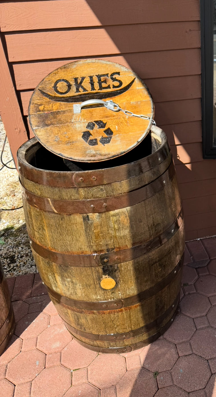 Barrel Garbage Can