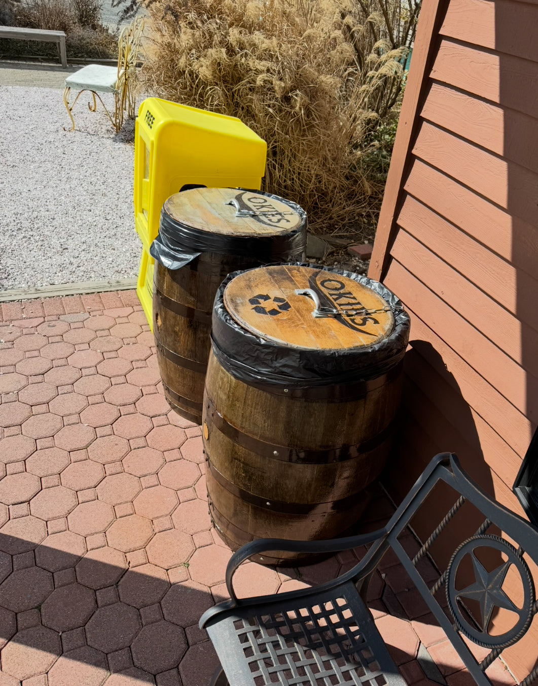 Barrel Garbage Can