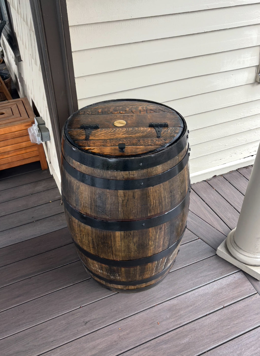 Barrel Garbage Can