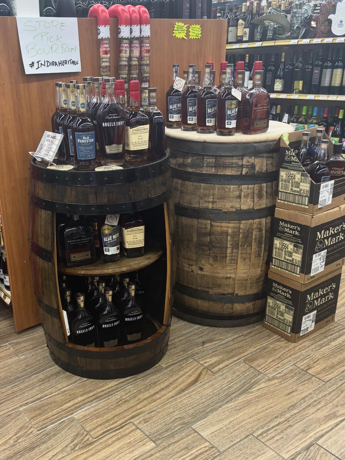 Open Front Whiskey Barrel