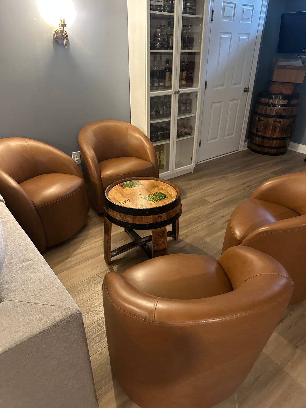 Barrel End Table